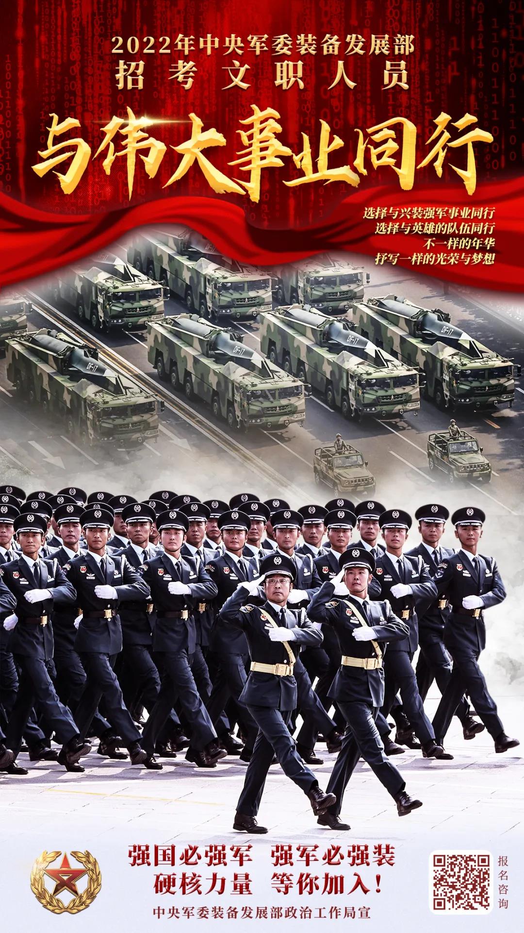 2022年中央军委装备发展部文职人员招考公告